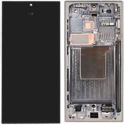 Samsung Galaxy S24 Ultra (S928B) Display LCD Complete With Frame Titanium Gray (Pulled)