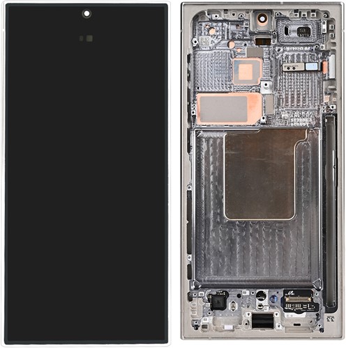 Samsung Galaxy S24 Ultra (S928B) Display LCD Complete With Frame Titanium Gray (Pulled)