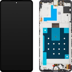 Samsung Galaxy M55 (SM-M556B) Display LCD Complete With Frame Black (Service Pack-Assembled)