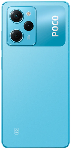 Xiaomi Poco X5 Pro Back Cover With Camera Lens Blue