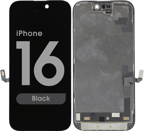 For Apple iPhone 16 Display LCD With Proximity Sensor Black (Service-Pack)