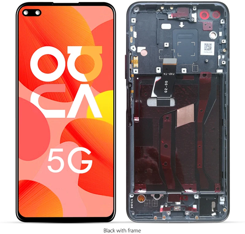 Huawei Nova 6 (4G, 5G ), Honor V30, Honor V30 Pro, Display LCD With Frame Black (OEM)