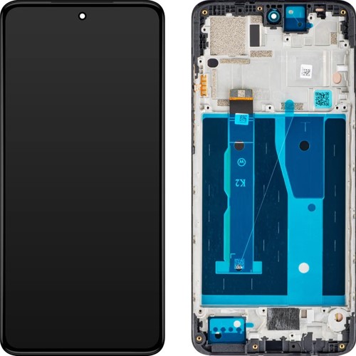 Motorola Moto G84 Display LCD With Frame Black (Service-Pack)