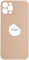For Apple iPhone 12 Pro Big Hole Back Glass - incl Tape - Gold (Premium ORG)