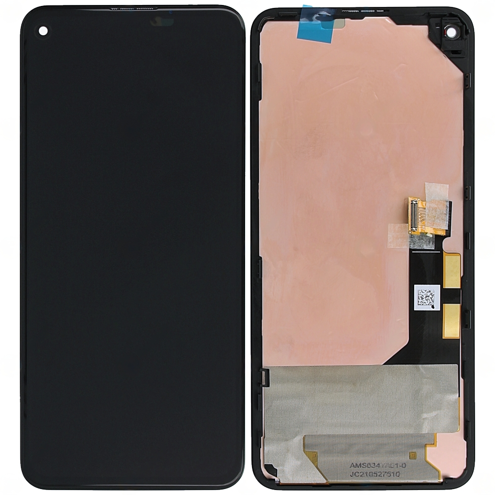 google pixel 5a display lcd with frame black service pack