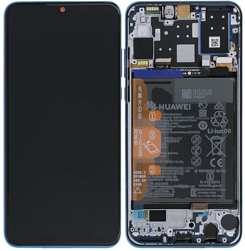 Huawei P30 Lite Display LCD With Frame + Battery Blue 24MP (Pulled)