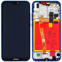 Huawei P20 Lite Display LCD Complete + Battery 02351VUV, 02351XUA Blue (Service-Pack)
