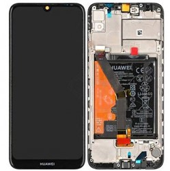 Huawei Y6 (Y6 Prime 2019), Y6 Pro (2019), Y6s (2019), Honor 8A Pro, Honor 8A (2020), Display LCD With Frame + Battery Black (Service-Pack)