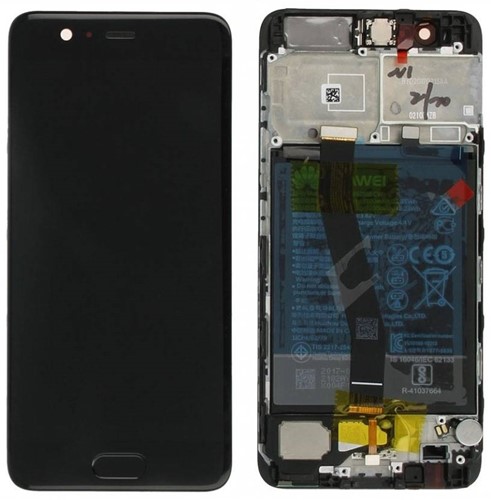 Huawei P10 Display LCD Complete + Battery Black (Service-Pack)