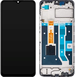 Oppo A17, A17k 4G Display LCD Complete With Frame Black O-175 (OEM-Equivalent)
