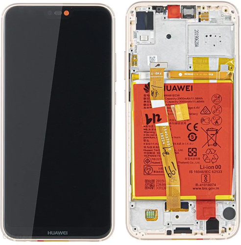 Huawei P20 Lite (ANE-L21) (02351VUW) Display LCD + Sakura Pink Battery (Service-Pack)