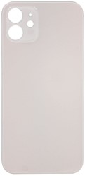 For Apple iPhone 12 Big Hole Back Glass - incl Tape - White (Premium ORG)