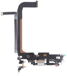 For Apple iPhone 13 Pro Max Charging Connector Flex White (Pulled)