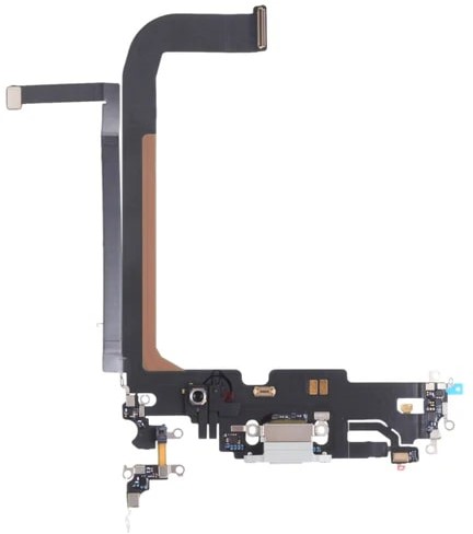 For Apple iPhone 13 Pro Max Charging Connector Flex White (Pulled)