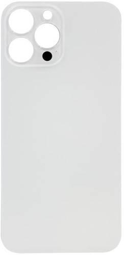 For Apple iPhone 13 Pro Max Big Hole Back Glass - incl Tape - White (Premium ORG)