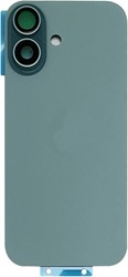 For Apple iPhone 16 Plus  Back Cover incl. Camera Lens and Pulled Flash Light, Wireless Charging (NFC) + Adhesive Tape – EU Version Green (ORG)