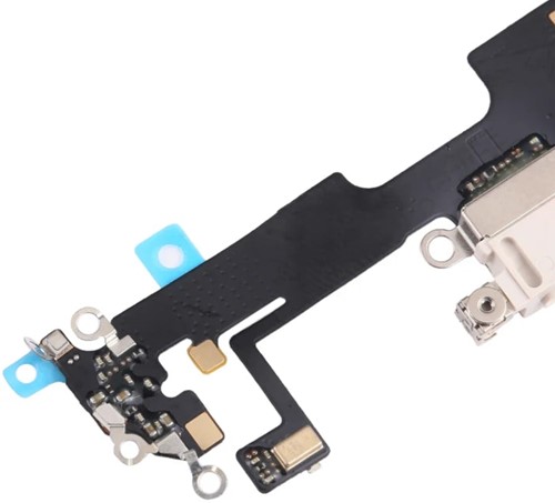 For Apple iPhone 14 Plus Charging Connector Flex White (Pulled)-3