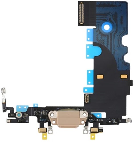 For Apple iPhone 8, SE (2020), SE 3 (2022) Charging Connector Flex Gold