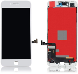For Apple iPhone 8 Plus Display LCD + Metal Plate White (ZY-Premium)