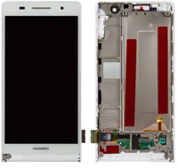 Huawei Ascend P6 Display LCD With Frame White (OEM)