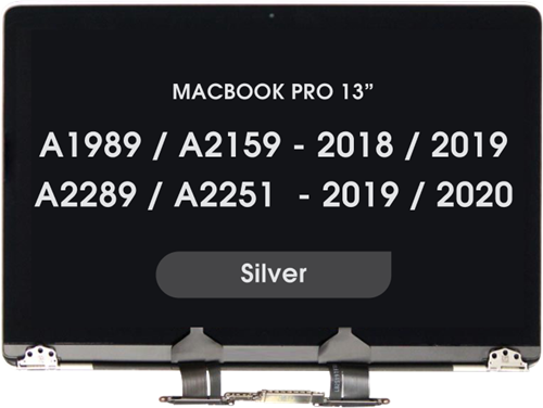 Display LCD For MacBook Pro 13 (A1989) (Late 2018 / Early 2019) / A2159 (Mid 2019) / A2289 / A2251 (Mid 2020) (Silver)