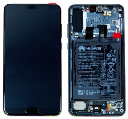 Huawei P20 Pro (02351WTU) Display LCD Complete + Battery Purple (Service-Pack)