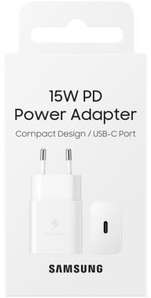 Wall Charger Samsung 15W, 1x Type-C White EP-T1510NWEGEU (EU Blister)