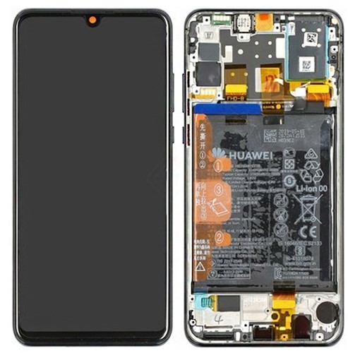 Huawei P30 Lite (MAR-LX1M) Display LCD Complete +Battery Black 02352PJM (24MP VERSION) (Service-Pack)