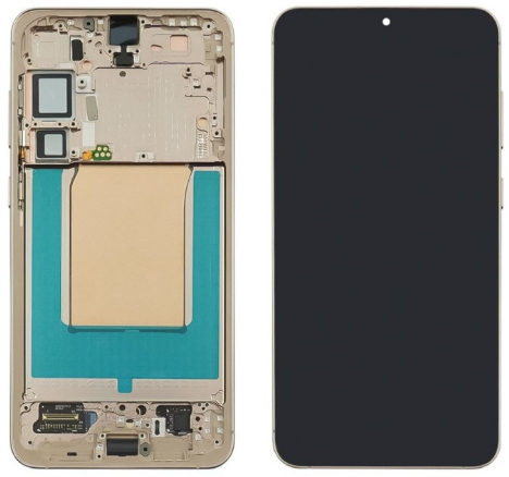 Samsung Galaxy S25 Plus (S936B) Display LCD Complete with Frame Pink Gold (Service-Pack)