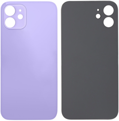 For Apple iPhone 12 Big Hole Back Glass Purple (OEM)