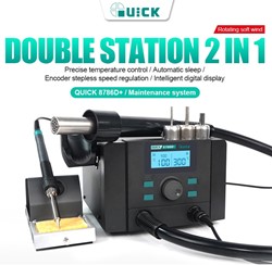 QUICK 8786D+ 2 in 1 Hot Air Gun Lead-free Soldering Station