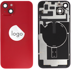 For Apple iPhone 14 Plus Back Cover incl. Camera Lens and Flash Light, Wireless Charging (NFC) – EU Version Red (OEM-Equivalent)