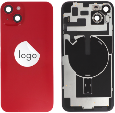 For Apple iPhone 14 Plus Back Cover incl. Camera Lens and Flash Light, Wireless Charging (NFC) – EU Version Red (OEM-Equivalent)