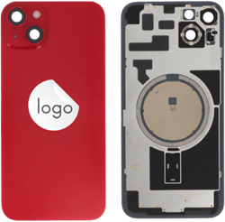For Apple iPhone 14 Plus Back Cover With Camera Lens + MagSafe Magnet Red (OEM-Premium)