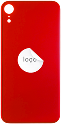 For Apple iPhone XR Big Hole Back Glass Red (OEM)