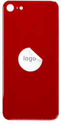 For Apple iPhone 8 Big Hole Back Glass Red (OEM)