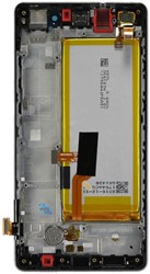 Huawei P8 Lite (2015) Display LCD With Frame + Battery Black (Service-Pack)