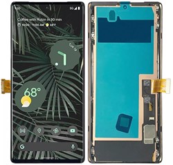 Google Pixel 6 Pro Display LCD With Frame + Finger Print Sensor Black (Pulled)