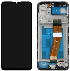 Samsung Galaxy A03 (A035F) Display LCD With Frame Orange Flex Black NON EU- CODE (OEM)