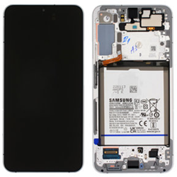 Samsung Galaxy S22 Plus (S906B) Display LCD Complete With Frame White (Service Pack)