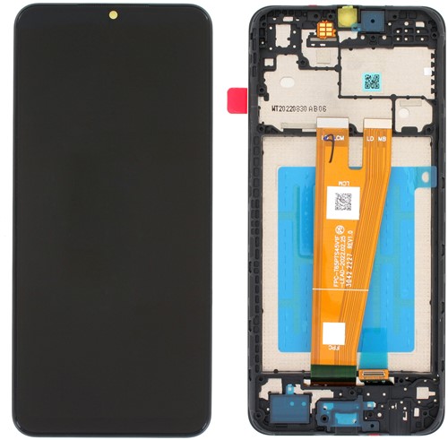 Samsung Galaxy A04 (A045F) Display LCD With Frame Orange Flex Black (Service-Pack)