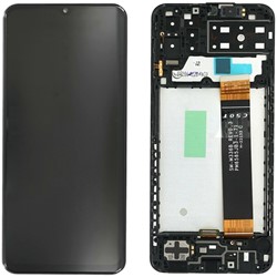 Samsung Galaxy A13 (A135F) Display LCD Complete With Frame Black (Service Pack)