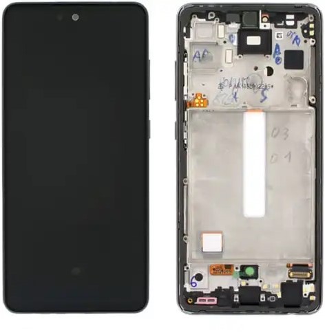 Samsung Galaxy A52s 5G (A528B), A52 5G (A526B) Display LCD With Frame Black Original Size (OLED)