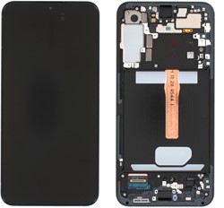 Samsung Galaxy S22 (S901B) Display LCD Complete With Frame Phantom Black (Service Pack)