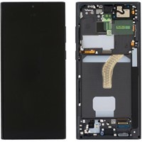 Samsung Galaxy S22 Ultra (S908B) Display LCD Complete With Frame Phantom Black (Service Pack)