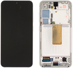 Samsung Galaxy S23 (S911B) Display LCD Complete with Frame Cream (Service Pack-Assembled)
