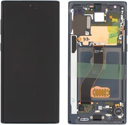 Samsung Galaxy Note 10 (N970F) Display LCD Complete Aura Black (Service Pack)