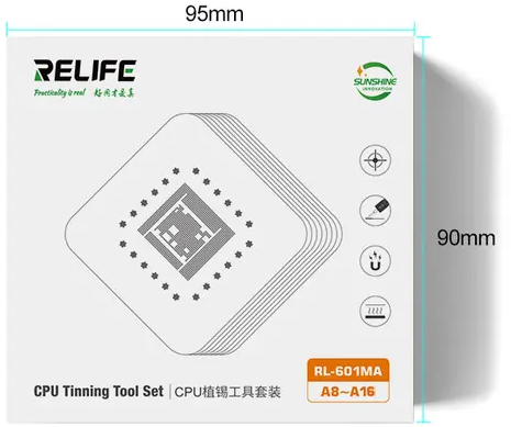 RELIFE (A8-A16) CPU Tinning Tool Set for IPH/IPD CPU's-2