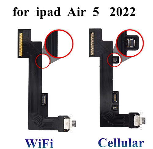 For Apple iPad Air 4 2020 (4th gen), iPad Air 5 2022 (5th gen) 10.9 Inch Charging Connector Flex 4G Version White