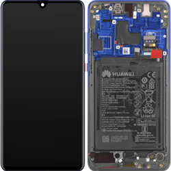 Huawei Mate 20 (HMA-L09, HMA-L29) Display LCD Complete + Battery twilight-Blue 02352FRA (Pulled)